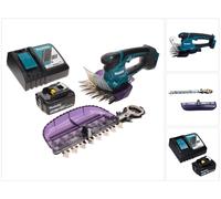 Makita DUM 604 RT1X Cisailles à gazon sans fil 18 V avec lame pour gazon et arbustes + 1 batterie 5,0 Ah + chargeur