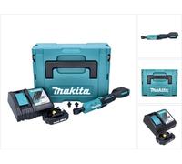 Makita DWR 180 RA1J Visseuse à cliquet sans fil 18 V 47,5 Nm 1/4'' 3/8'' + 1x batterie 2,0 Ah + chargeur + Makpac