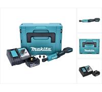 Makita DWR 180 RT1J Visseuse à cliquet sans fil 18 V 47,5 Nm 1/4'' 3/8'' + 1x batterie 5,0 Ah + chargeur + Makpac
