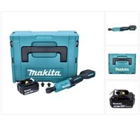 Makita DWR 180 T1J Visseuse à cliquet sans fil 18 V 47,5 Nm 1/4'' 3/8'' + 1x batterie 5,0 Ah + Makpac - sans chargeur
