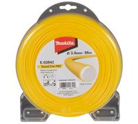Makita E-02842 Fil nylon Pro 3,0 mm, 56 m, jaune, rond
