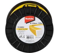 Makita E-02892 Fil nylon Pro 3,0 mm, 132 m, jaune, carré