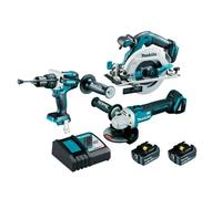 Makita Ensemble de 3 machines 18 V Li-Ion 5 Ah (DHP481 + DGA506 + DHS680) Makita DLX3095PTJ