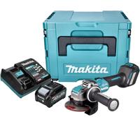 Makita GA 041 GM101 Meuleuse d'angle sans fil 40 V max. 125 mm X-LOCK Brushless + 1x batterie 4,0 Ah + chargeur + Makpac