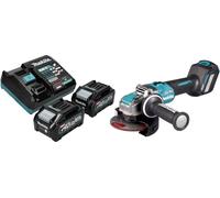 Makita GA 041 GM201 Meuleuse d'angle sans fil 40 V max. 125 mm X-LOCK Brushless + 2x batterie 4,0 Ah + chargeur