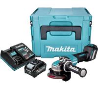 Makita GA 044 GM101 Meuleuse d'angle sans fil 40 V max. 125 mm X-LOCK Brushless + 1x batterie 4,0 Ah + chargeur + Makpac