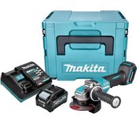 Makita GA 047 GM101 Meuleuse d'angle sans fil 40 V max. 125 mm X-LOCK Brushless + 1x batterie 4,0 Ah + chargeur + Makpac