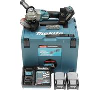 Makita GA023GM206 Meuleuse d'angle sans fil 40V maxi / 2x 4,0 Ah batterie + chargeur rapide en MAKPAC + Side-Kick