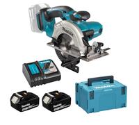 Makita Handheld Circular Saw 51 mm 18 V In Box Makpac with 2 batteries 4 Ah + Charger, DSS501RTJ 0 Wattsw, 18 Voltsv