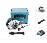 Makita HS 7601 J 1200 W Scie circulaire électrique + Coffret Makpac + Lame de scie MForce de 190 mm + Adaptateur de rail de guidage Makita C
