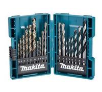 Makita B-49432 18 pièces Foret universel métal, Pierre, Béton, bois, Brique 4.0 mm, 5.0 mm, 6.0 mm, 7.0 mm, 8.0 mm, 10.0 mm