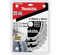 Makita Jeu de lames de scie 190x30(2x12Z+24Z) - B-33906