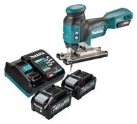 Makita JV 001 GM201 Scie sauteuse sans fil 40 V max. 135 mm Brushless + 2x batterie 4,0 Ah + chargeur