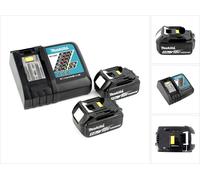 Makita Kit avec 2x Batteries Makita BL 1850 18 V 5,0 Ah Li-Ion + Chargeur rapide DC 18 RC