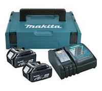 Makita Pack énergie 197624-2 – 18 V – 2 batteries 5,0 Ah Li‑ion + chargeur 9A en coffret Makpac