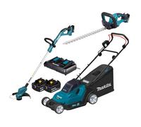 Makita Kit de jardin sans fil DLM432 tondeuse à gazon DUH507Z DUR193Z, 2 batt...