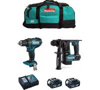 MAKITA Kit MK201 (DDF482 + DHR171 + 2 x 5.0 Ah + DC18RC + LXT600)