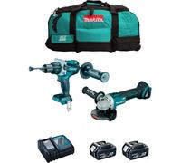 MAKITA Kit MK210 (DHP481 + DGA504 + 2 x 5.0 Ah + DC18RC + LXT600)
