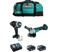 MAKITA Kit MK214 (DTW1002 + DGA504 + 2 x 5.0 Ah + DC18RC + LXT600)