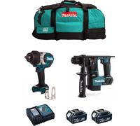 MAKITA Kit MK215 (DTW1002 + DHR171 + 2 x 5.0 Ah + DC18RC + LXT600)