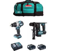 MAKITA Kit MK216 (DHP486 + DHR171 + 2 x 5.0 Ah + DC18RC + LXT600)