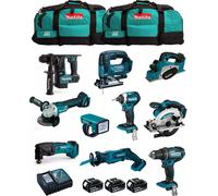 MAKITA Kit MPK1810233A (DDF482 + DTD154 + DHR171 + DGA504 + DTM50 + DSS610 + DJV182 + DJR185 + DKP180 + DML186 + 3x3,0Ah + ...)