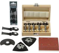 Makita Kit pour l'artisanat du bois 30 pièces ( P-84844 ) Lames de scie sauteuse, papier abrasif, mèches forestières, accessoires pour outils multiples