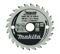 Makita Lame de scie circulaire SPECIALIZED B-33819 – 85 x 15 x 1,0 mm en alliage – 24 dents