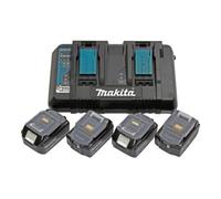 Makita Makita Power Source Kit Li 18V 4x 5Ah batteries + double chargeur Quantité:1