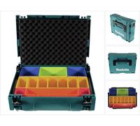 Makita MAKPAC 1 Mallette système + insert à boîtes avec boîtes de couleur P-83652 + insert de couvercle en mousse