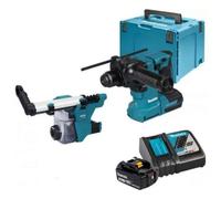 Makita - Marteau perforateur sans fil 18V, 2 batteries Li-ion LXT 5,0 Ah, chargeur DHR183RTWJ