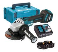 Makita - Meuleuse d'angle sans fil 18V 125 mm, 2 batteries LXT 3,0 Ah, chargeur DGA511RFJ