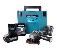 Makita - Meuleuse d'angle sans fil 40 V 125 mm, 2 batteries 4,0 Ah XGT, chargeur GA023GM201