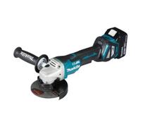 Makita Meuleuse d'angle sans fil Makita DGA517RTJ, 18 V, 5,0 Ah avec interrupteur à palette, 2 batteries et chargeur, en MAKPAC Quantité:1