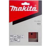 10 feuilles abrasives Makita velcro 114 x 102mm (6 trous)