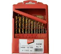 Makita P-61385 Kit De 19 Forets Acier Titane 1-10 Mm