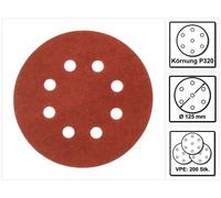 Makita Papier abrasif Velcro 125mm K320 pour DBO BO DCW DWE GEX PEX SXE BOS - 200 pcs. (4x P-43692)