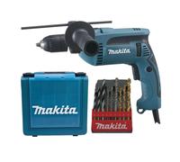 Makita - Perceuse à percussion 680 W, avec accessoires HP1641K1X