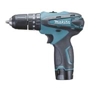 Makita - Perceuse à percussion sans fil 10,8V, 2 batteries Li-Ion 1,3 Ah, chargeur HP330DWE