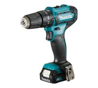 Makita Perceuse à percussion sans fil Makita 12 V max / 2.0 Ah, 2 batteries + chargeur dans une valise de transport HP333DSAX1 Quantité:1