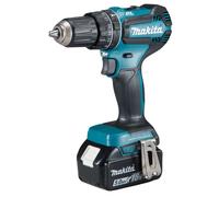 Makita - Perceuse-visseuse à percussion sans fil 18 V, 2 batteries 5,0 Ah, chargeur DHP485RTJ