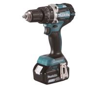 Makita - Perceuse-visseuse à percussion sans fil 18V, 2 batteries 3,0 Ah, chargeur DHP484RFJ