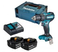 Makita - Perceuse-visseuse à percussion sans fil 18V, 2 batteries 3,0 Ah LXT, chargeur DHP485RFJ