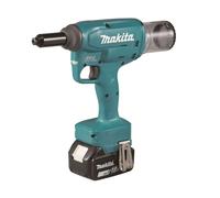 Makita - Pistolet à riveter sans fil 18V, 2 batteries 3,0 Ah, chargeur DRV150RFJ