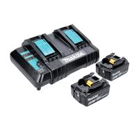 Makita Power Source Kit 18 V avec 2x BL 1860 B batterie 6,0 Ah ( 197422-4 ) + DC 18 SH chargeur double ( 199687-4 )