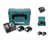 Makita Power Source Kit 18V + 2x Batteries BL1840B 4,0Ah + Chargeur DC18RC + Coffret Makpac ( 197494-9 )