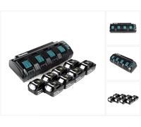 Makita Power Source Kit 18V avec DC 18 SF chargeur à 4 positions + 8x BL1860B batterie 6,0Ah
