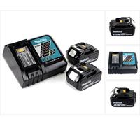 Makita Power Source Kit Li 18V: 2x Batteries BL1860B Akku 6,0Ah + Chargeur DC18RC ( 199480-6 )