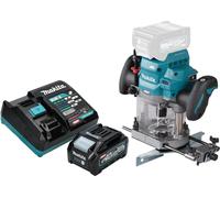 Makita RP 001 GM101 Défonceuse sans fil 40 V max. 12 mm Brushless + 1x batterie 4,0 Ah + chargeur