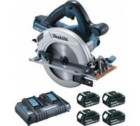 Makita Scie circulaire sans fil 36 Volts 2x18 Volts Li-Ion Ø diamètre 190mm (4 batteries) DHS710PT4J